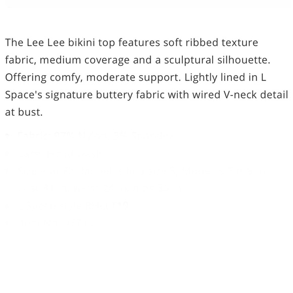 NWOT L*Space Lee Lee Bikini Top - Picture 13 of 14